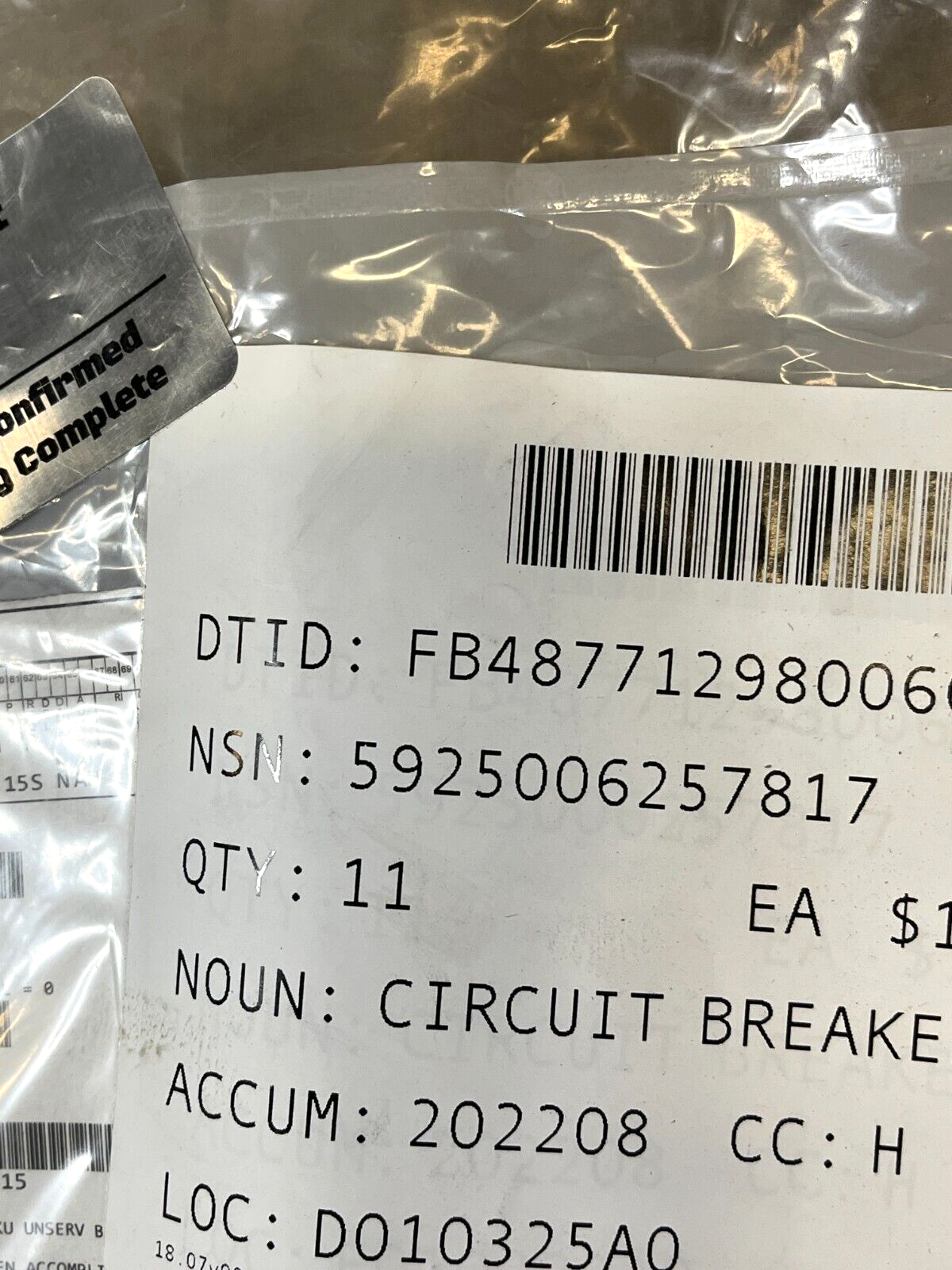 AIRCRAFT C-130 KLIXON MS24510-B-5 5A CIRCUIT BREAKER 7271-3-5 5925-00-625-7817