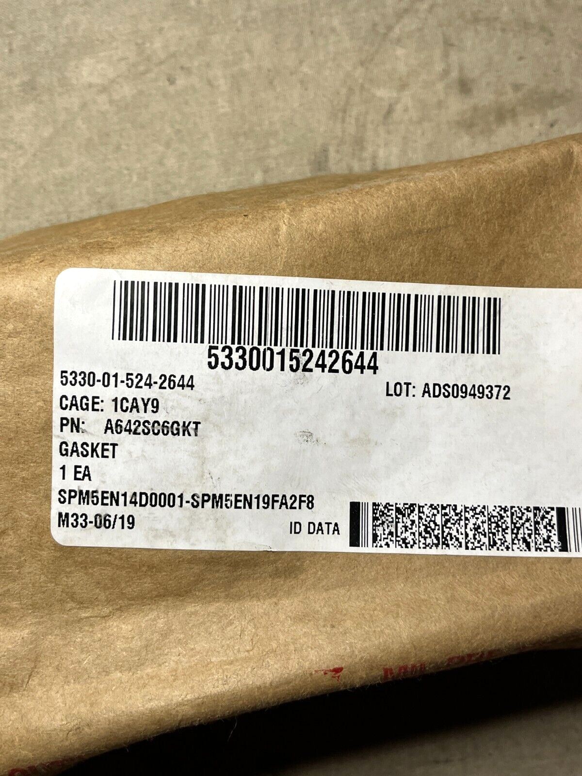GASKET A642SC6GKT 5330015242644 5330-01-524-2644