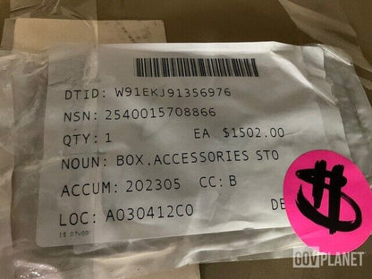 RG-31/MRAP BAE SYSTEMS R0082265 STOWAGE BOX ACCESSORY 2540-01-570-8866 NOS