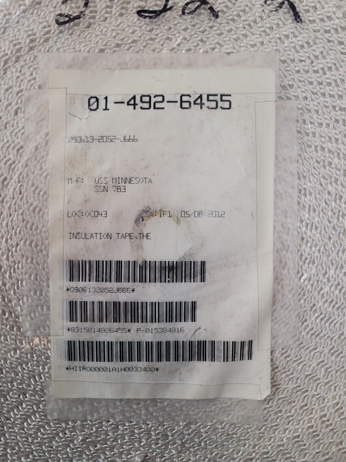 19T125X1.5	NARROW FABRIC INSULATION TAPE TEXTILE TAPE NSN 8315-01-492-6455