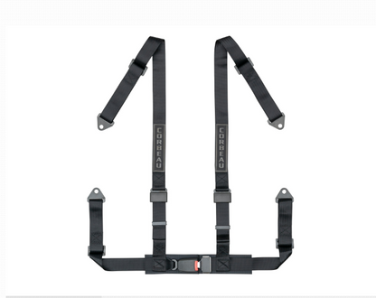 Corbeau 4 point Racing Belt Harness Bolt-In Black 44001B with Bolts MRAP