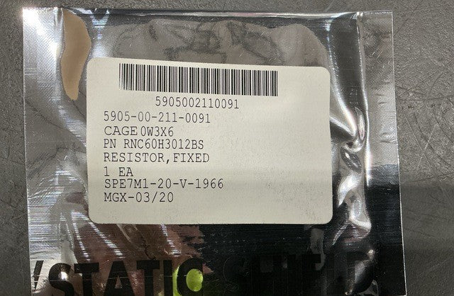 Film Fixed Resistor MIL-R-55182/3 NSN 5905-00-211-0091 - photo 4