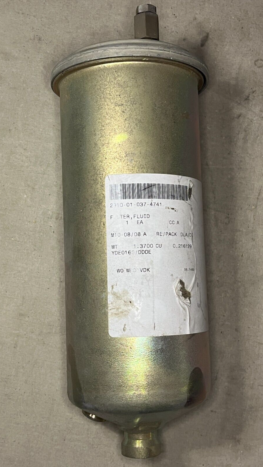 M60A1, M48A5 PUROLATOR 054615-09 FLUID FILTER PRESSURE 12254221 2910-01-037-4741