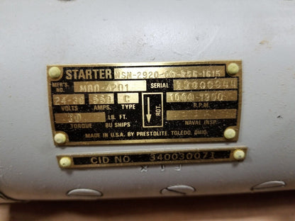 Prestolite 24V Starter 2920-00-856-1615 Military Truck Starter MBD4201