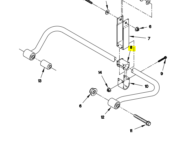 FMTV LMTV Stabilizer Bar Mount, Upper, Lower Cab Mount MTV Kit Military Mount