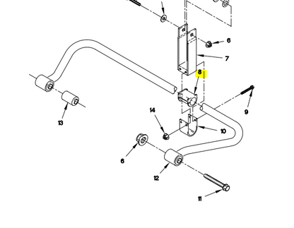 FMTV LMTV Stabilizer Bar Mount, Upper, Lower Cab Mount MTV Kit Military Mount