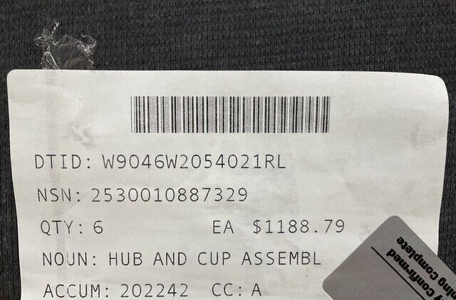 M915 SERIES, P-22 FIRE TRUCK HUB AND CAP ASSY A-333-F-2658, 2530-01-088-7329
