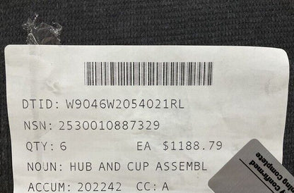 M915 SERIES, P-22 FIRE TRUCK HUB AND CAP ASSY A-333-F-2658, 2530-01-088-7329
