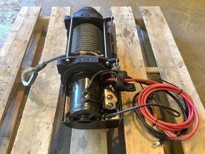 HEAVY DUTY MILITARY WINCH KIT  FORCE PROTECTION 18K WINCH W/SNATCH BLOCK