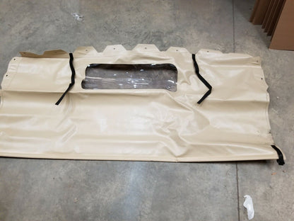 TAN HMMWV HUMVEE M998 2 MAN CREW REAR CURTAIN SOFT TOP HUMMER