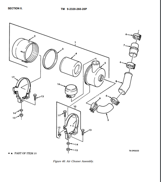 Air Cleaner Intake M939 M809 5 Ton Truck M923 M924 M936 2940-01-090-4481