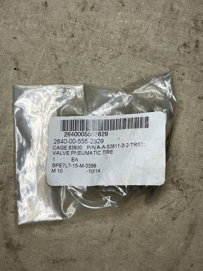 CUCV TRUCK 1/4T A-A52611-2-2-TR50 1/5'' PNEUMATIC TIRE VALVE 2640-00-555-2829
