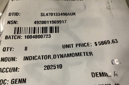 Dynamometer Indicator T-700 NSN 4920-01-196-9917 - photo 4