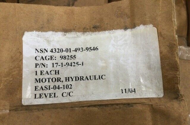 ENGINEERED AIR SYSTEMS 17-1-9425-1 1820373 HYDRAULIC MOTOR 4320-01-493-9546 (1)