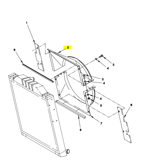 FMTV LMTV UPPER FAN SHROUD 1240754 2930-01-434-5219 MILITARY TRUCK