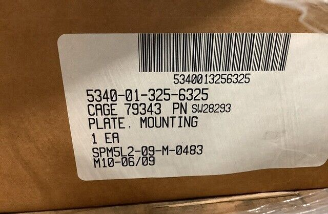 M1000 CHETTL TRAILER, OSHKOSH M1070 SW28293 MOUNTING PLATE 5340-01-325-6325