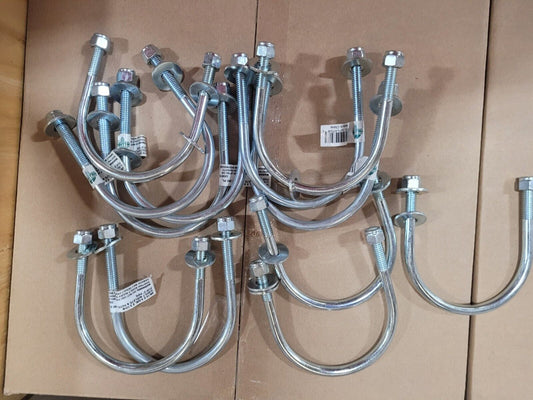 Lot of Hardware Essentials 320870 U-Bolt Round Zinc 3/8" x 4-5-8" x 3-1/2" 12ea