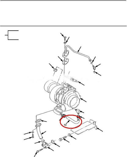 FMTV LMTV M1078 CATERPILLAR 6I-2353 PREFORMED HOSE AMS-6360 4720-01-389-2230