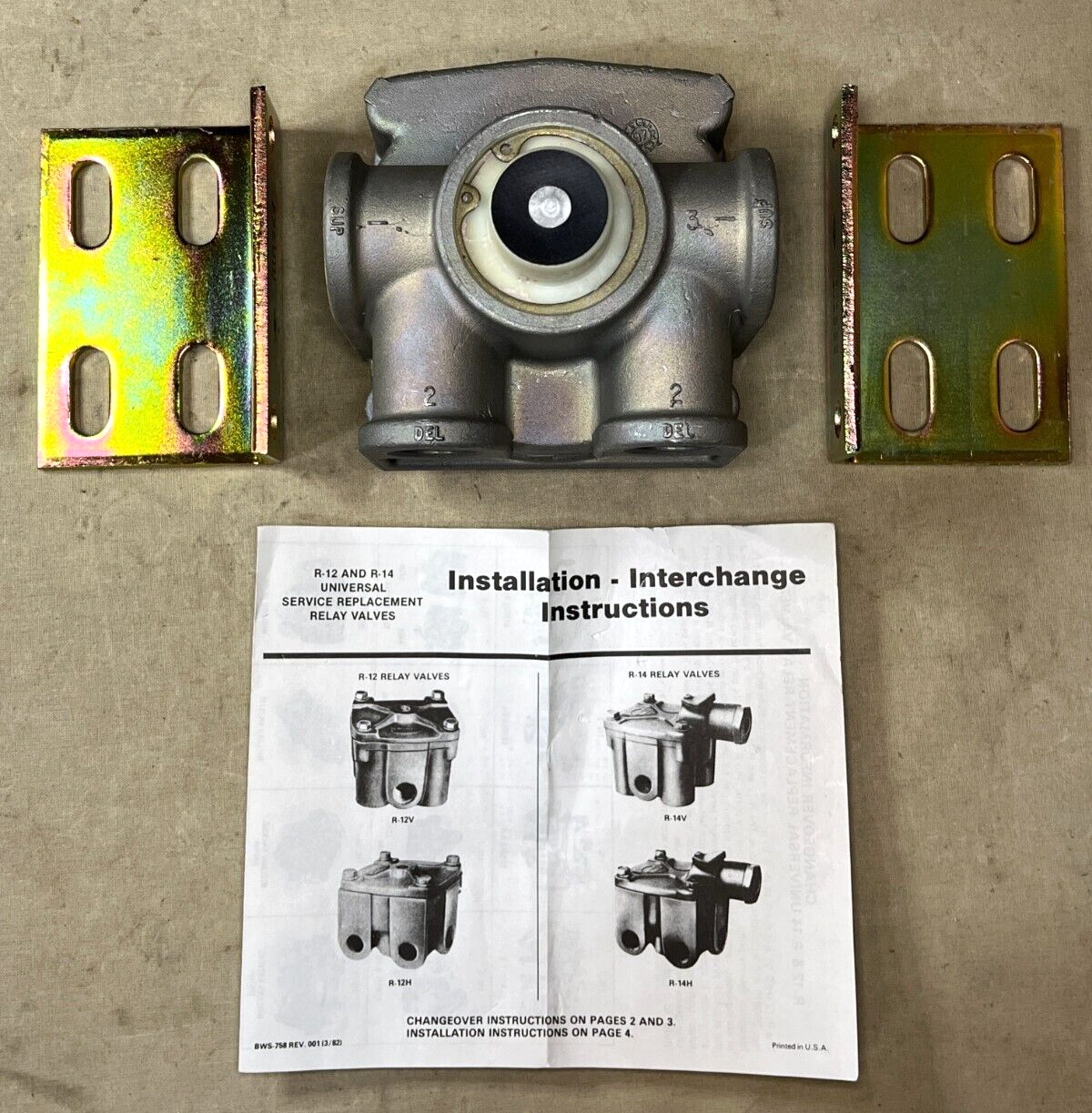 FORD TRUCK MOTOR BENDIX T-294866-C AIR PRESSURE RELAY VALVE 2530-01-368-1185 NOS