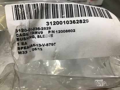 NEW MILITARY M198 12008602 BUSHING SLEEVE 4 HOLE 3120-01-036-2829