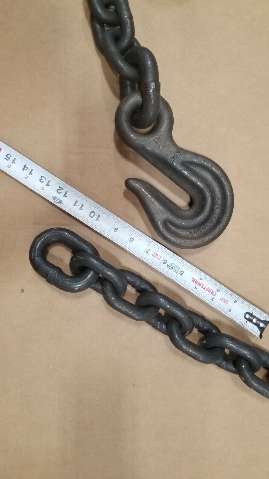 Military HET HEMTT Chain 14 Feet Grab Hook Heavy Duty Equipment Chain Single Leg