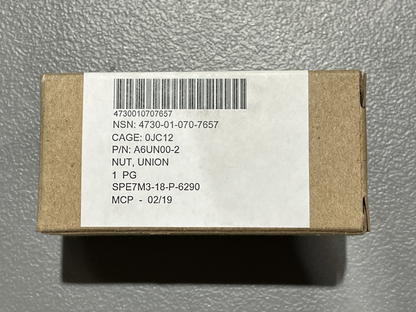 Union Nut A6UN00-2 NSN 4730-01-070-7657 - photo 7