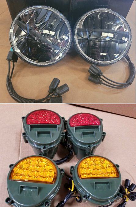 NEW LED HMMWV BRAKE LIGHT TURN SIGNAL HEADLIGHT SET M998 HUMVEE 12422957  M35