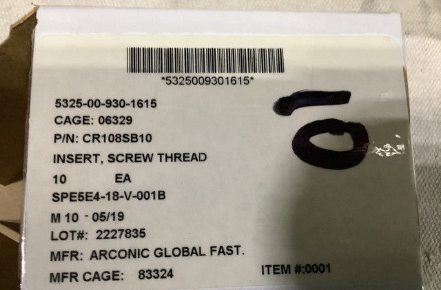 Screw Thread Insert M548A1 NSN 5325-00-930-1615 - photo 3