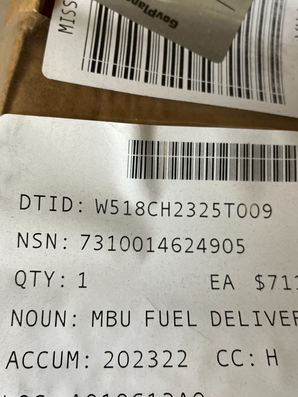 MODERN BURNER UNIT IMI NORGREN 980310K MBU FUEL DELIVERY BLOCK 7310-01-462-4905