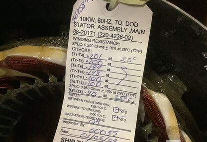 Cummins Onan 220-4236-02 Stator  10KW TACTICAL GENERATOR 6115-01-368-7157