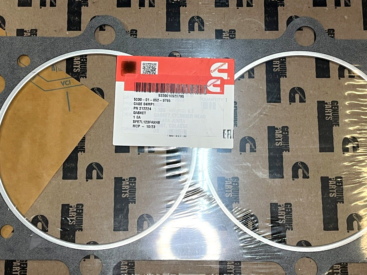 M9 ACE, BFVS TANK CUMMINS VT-903 212224 GASKET CYLINDER HEAD 5330-01-052-9795
