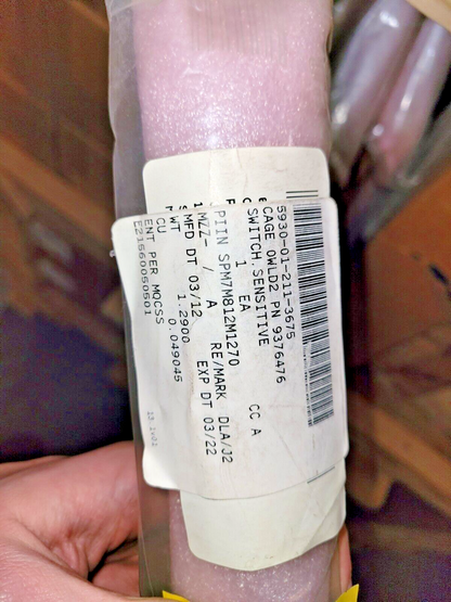 INTERLOG 9376476 SENSITIVE SWITCH NSN 5930-01-211-3675 EAA2-35-001-0871