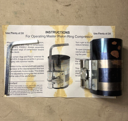 BLUE POINT AIR-50 RC40C PISTON RING COMPRESSOR 3HS346 NT5 38U3 5120-00-250-6055