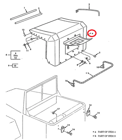 M939 5-TON TRUCK SERIES 12450238-1 SOFT TOP VINYL CAB COVER 2540-01-084-1233