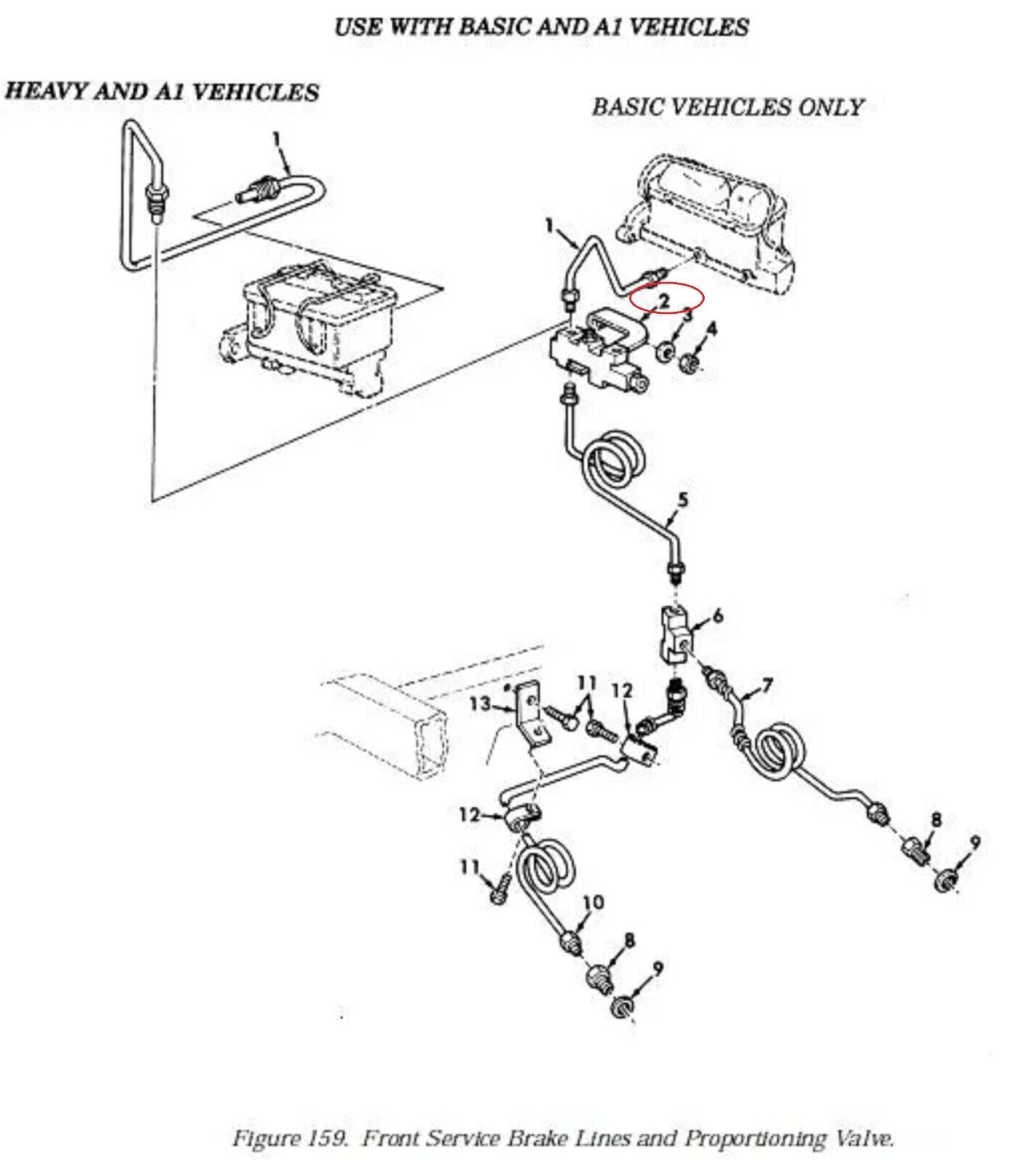 HMMWV M998 12339353-1 FLUID PRESSURE REGULATING VALVE 6000025 4820-01-359-9489