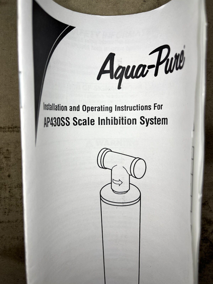 3M AQUA-PURE AP430SS AP43010 WHOLE HOUSE SCALE INHIBITION WATER TREATMENT