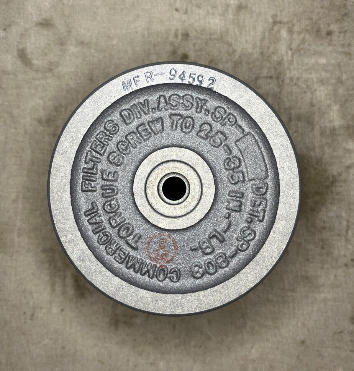 SP803 TORQUE SCREW OIL FILTER COVER FITS T-53 SERIES ENGINES 2945-00-446-6445