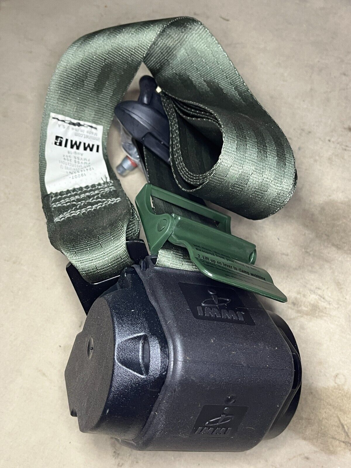 FMTV GENUINE IMMI 12414339 VEHICULAR SAFETY SEAT BELT F08569 2540-01-364-4622