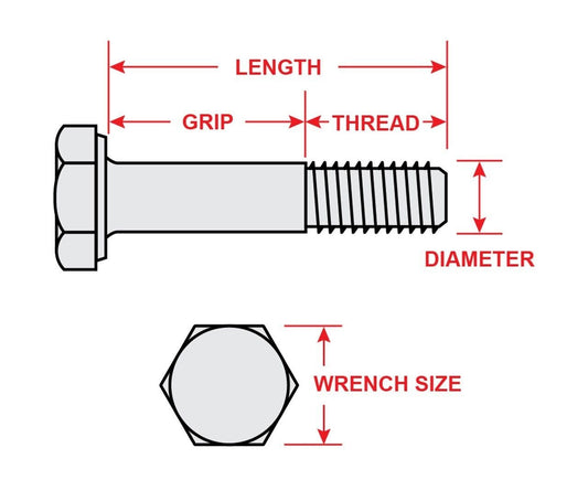 HEAVY DUTY MILB6812 5/16'' MACHINE BOLT AN5-10A 401188 5306-00-722-8757