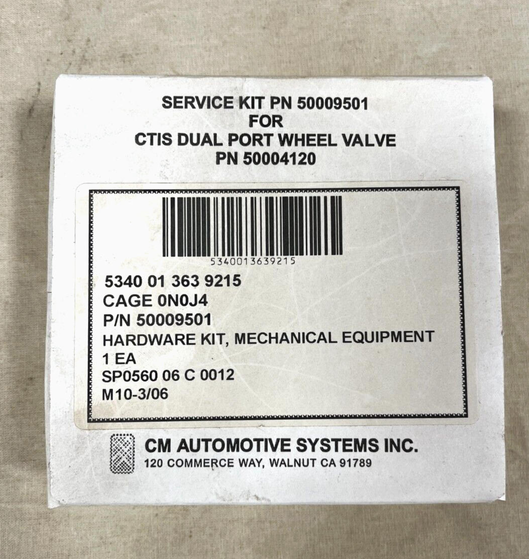 5340-01-363-9215 SERVICE KIT FOR CTIS DUAL PORT WHL. VALVE M1070 50009501 2HL391