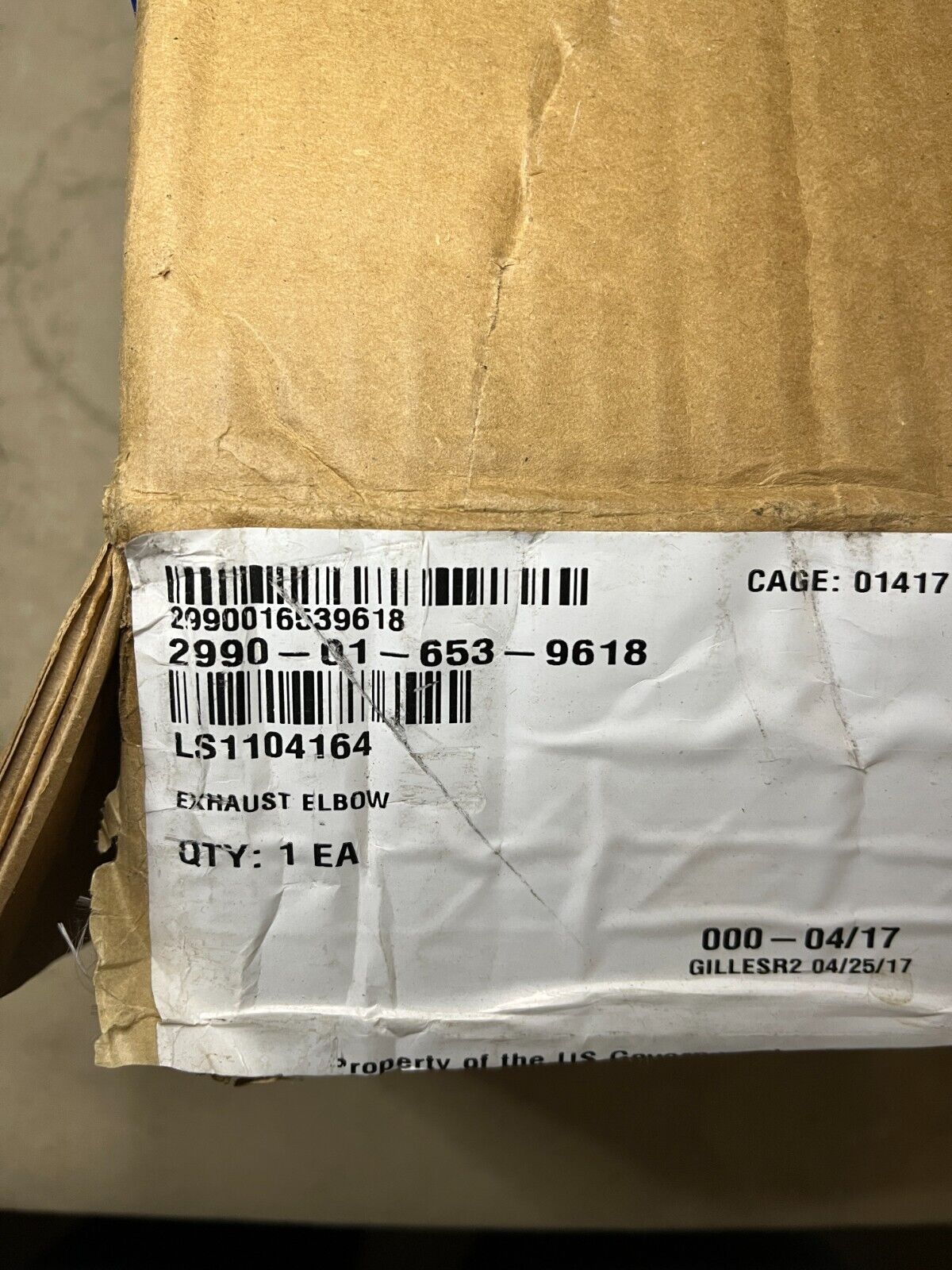 LAV GENERAL DYNAMICS LS1104164 AIR DUCT, EXHAUST PIPE ELBOW 2990-01-653-9618