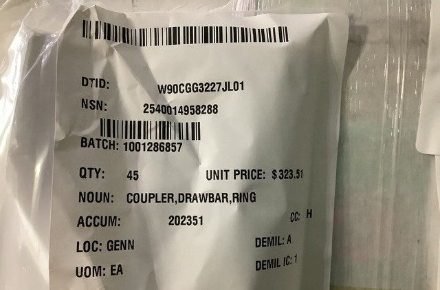 Ring Drawbar M1102 NSN 2540-01-495-8288 - photo 3