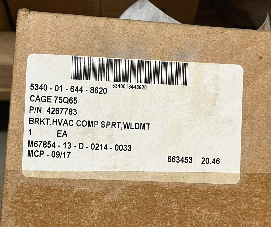 FIRE FIGHTING TRUCK OSHKOSH 4079076 4267783 MOUNTING BRACKET 5340-01-644-8620