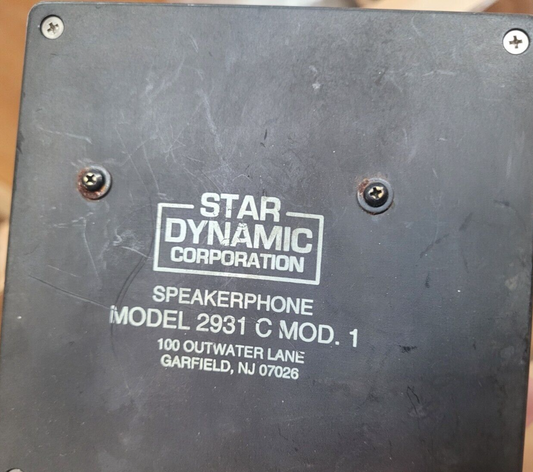 STAR DYNAMIC CORP SPEAKERPHONE MODEL 2931 C / ADVANCED DIGITAL SPEAKERPHONE