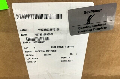 M1 ABRAMS TANK 12522233 METALLIC RACEWAY, CABLE CHANNEL 5975-01-589-3926 NOS