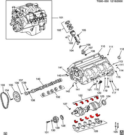 HMMWV M998 .26MM CRANKSHAFT BEARING SLEEVE 14055004 5740206 3120-01-181-7938