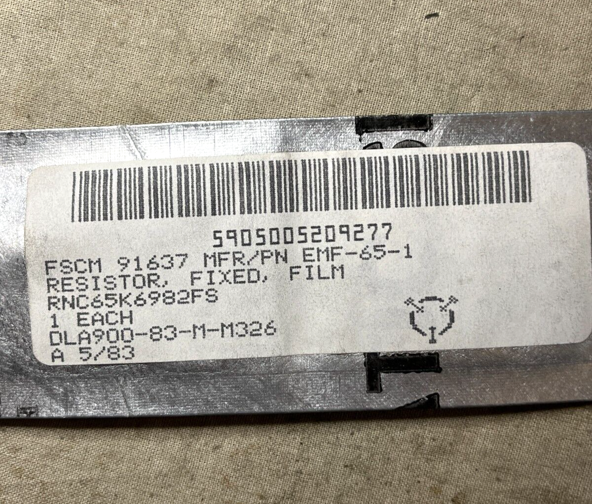 GENUINE NORTH AMERICAN PHILIPS MF7CD6982F FILM FIXED RESISTOR 5905-00-520-9277