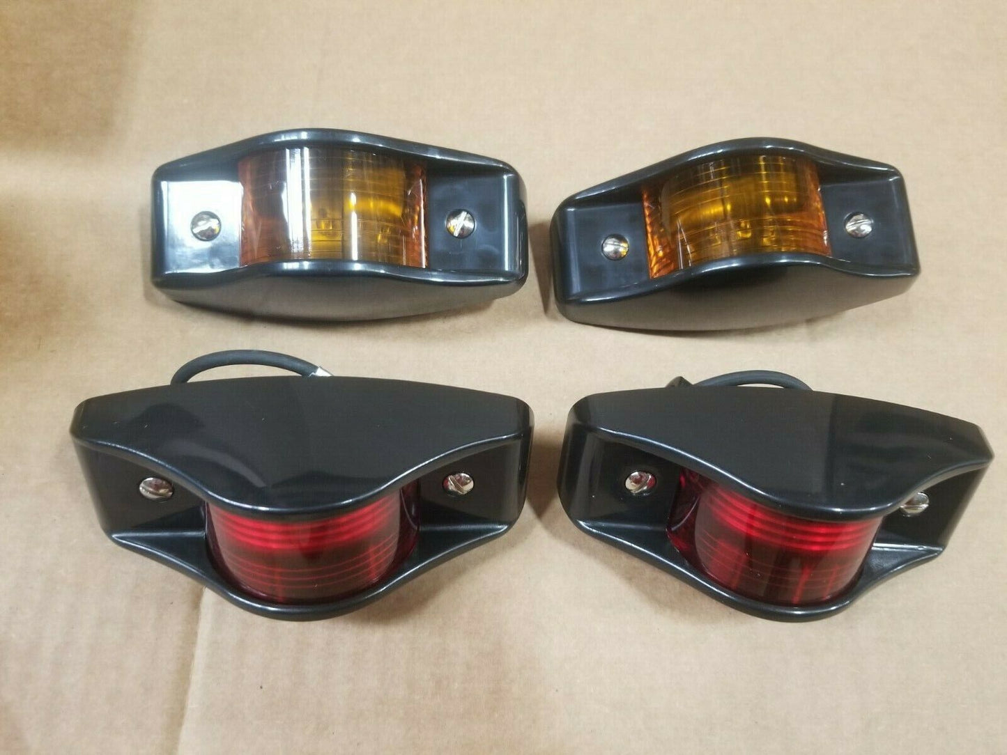 4 NEW BLACK  HMMWV MILITARY TRUCK LED SIDE CLEARANCE LIGHT MARKER KIT