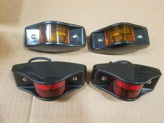 4 NEW BLACK  HMMWV MILITARY TRUCK LED SIDE CLEARANCE LIGHT MARKER KIT