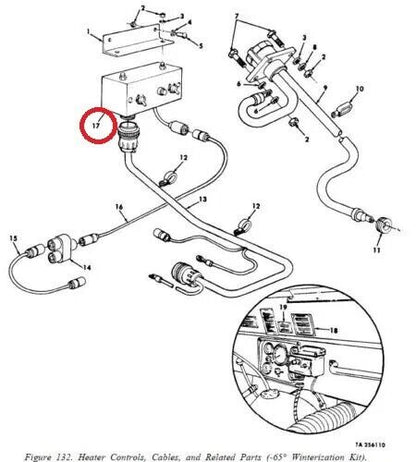 HMMWV MRAP AMPV 11669705 ELECTRICAL HEATER CONTROL BOX 8700138 2590-01-125-6154
